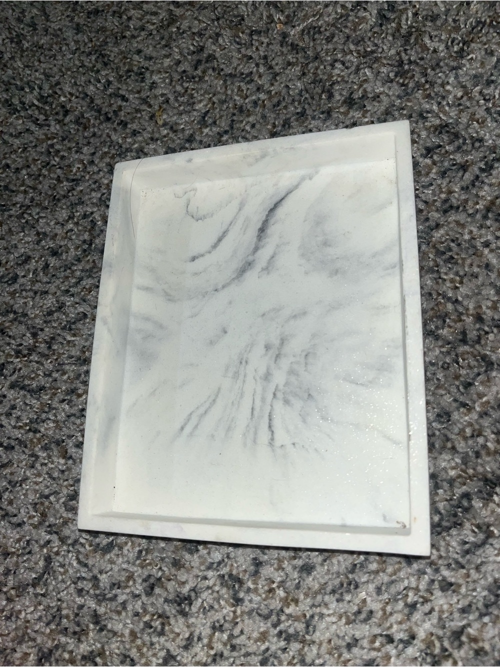 Better Homes And Gardens Marble-Effect Vanity Tray - White and Gray